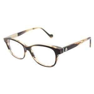 Moncler ML 5014 053 Blonde Havana Plastic Cat Eye Eyeglasses 52mm